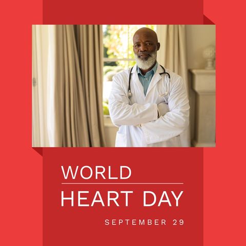 world heart day tribute with doctor, raising health awareness - Download Free Stock Templates Pikwizard.com