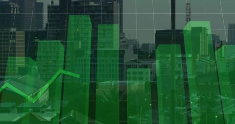 Financial Growth Statistics Overlay on Modern Cityscape - Download Free Stock Images Pikwizard.com