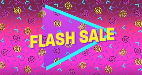 Vibrant retro style flash sale promotion design