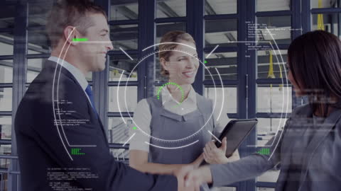 Business Handshake with Data Processing Interface Overlay