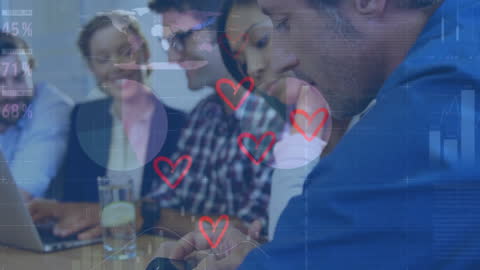 Teamwork with Global Digital Interface Holograms