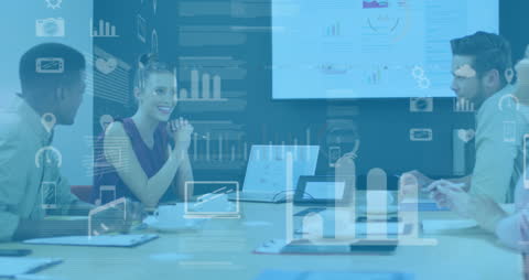 Diverse Team Meeting Analyzing Financial Data