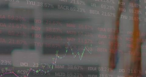 Digital Data & Stock Market Overlays in Warehouse Environment - Download Free Stock Images Pikwizard.com