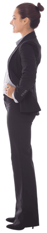 Side Profile of Happy Businesswoman on Transparent Background - Download Free Stock Videos Pikwizard.com