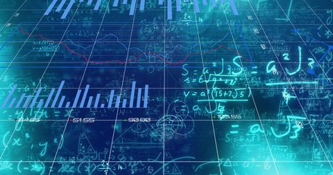 Digital Analysis of Financial Data with Math Formulas - Download Free Stock Images Pikwizard.com