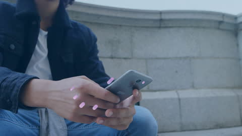 Animated Shapes Interacting with Smartphone User