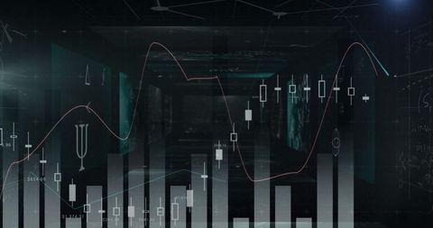 Abstract Financial Data Analysis with Graphs and Equations - Download Free Stock Images Pikwizard.com
