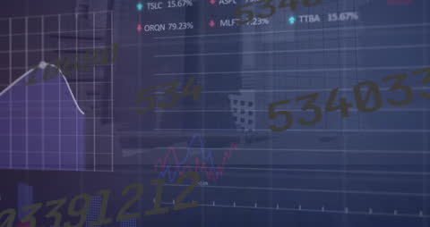 Abstract Animation Representing Financial Data with Map Overlay