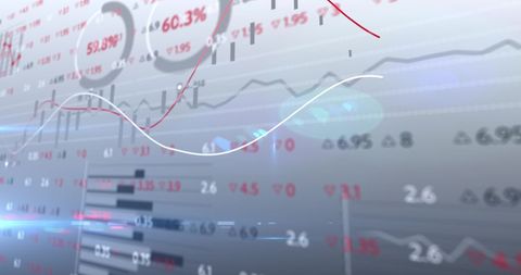 Dynamic Stock Market Display with Financial Graphs - Download Free Stock Images Pikwizard.com