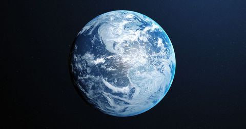 Blue Planet Earth in Space with Clouds - Download Free Stock Images Pikwizard.com