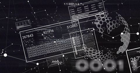 Digital Data Processing with Global Connections Theme - Download Free Stock Images Pikwizard.com