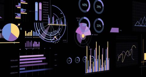 Futuristic Data Visualization with Graphs - Download Free Stock Images Pikwizard.com
