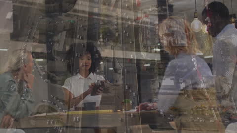 Diverse Team Integrating Digital Solutions Overlay