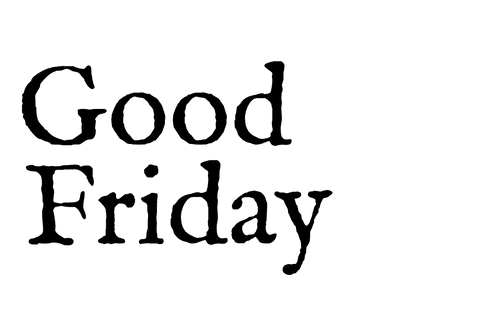 Good friday text design for transparent background