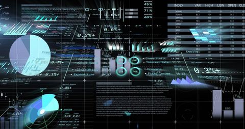 Abstract Digital Graphs and Financial Data Visualization Interface - Download Free Stock Images Pikwizard.com