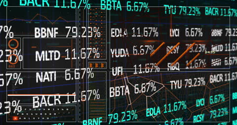Dynamic Stock Market Animation with Rolling Data Grid