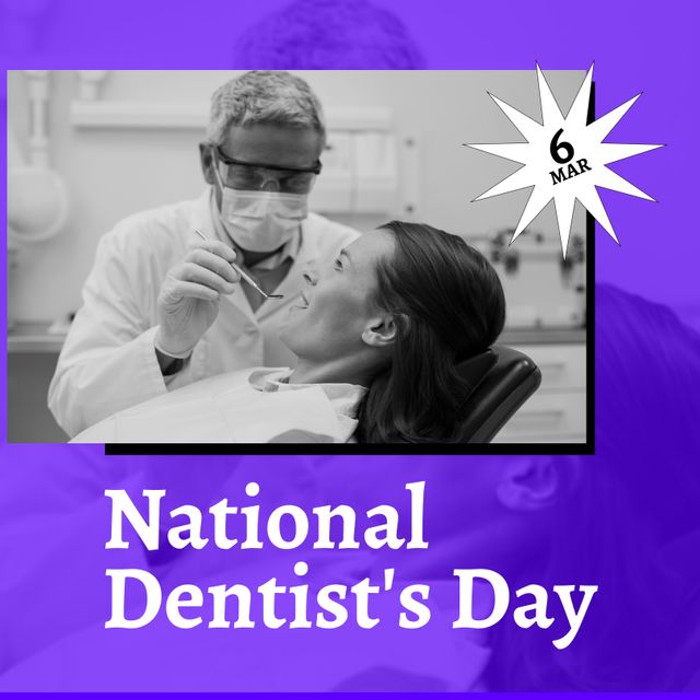 National Dentist's Day Celebration with Dentist Treating Patient - Download Free Stock Templates Pikwizard.com