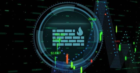 Digital Firewall and Data Processing Interface Cybersecurity Concept - Download Free Stock Images Pikwizard.com
