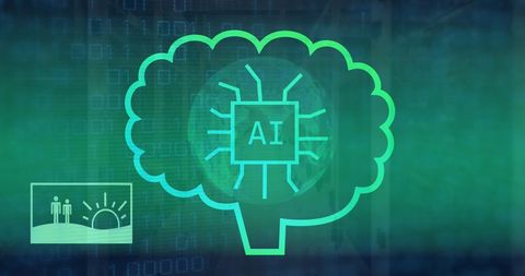 Futuristic AI Brain with Data Circuit Integration - Download Free Stock Images Pikwizard.com
