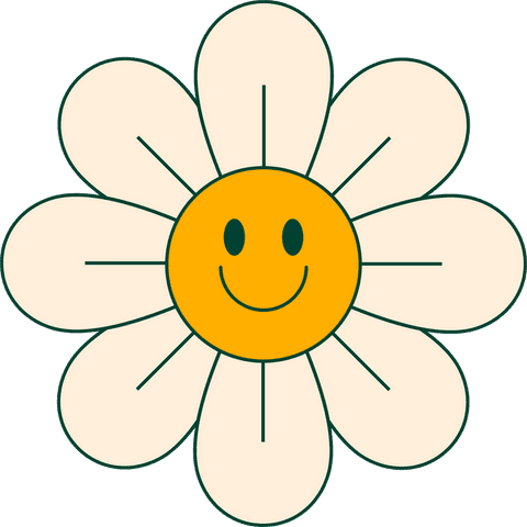 smiling cartoon daisy flower with yellow center on transparent background - Download Free Stock Videos Pikwizard.com