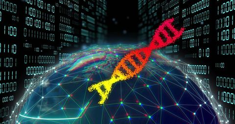 Digital DNA and Global Network Connection Symbol - Download Free Stock Images Pikwizard.com