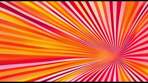 Vibrant Radiating Tunnel with Red and Orange Lines