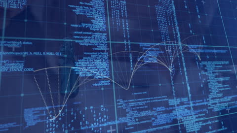 Abstract Digital Data Network Visualization