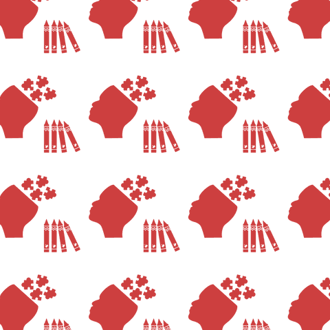 Red Pattern with Heads and Crayons on Transparent Background - Download Free Stock Videos Pikwizard.com