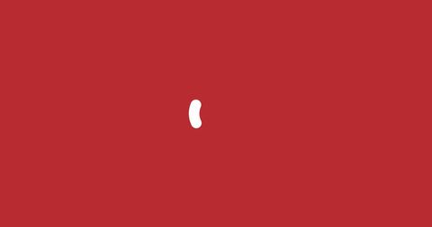 Minimalistic Digital Loader on Red Background