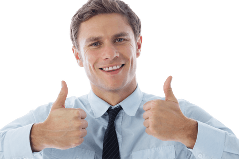 Happy Businessman Giving Thumbs Up Transparent Background - Download Free Stock Videos Pikwizard.com