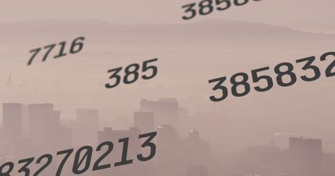 Digital Numbers Over City Representing Data and Finance - Download Free Stock Images Pikwizard.com