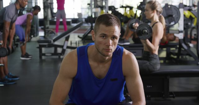 Fit Individuals Working Out in Modern Gym - Download Free Stock Images Pikwizard.com