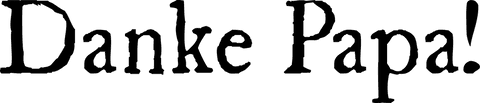 Colorful danke papa text on transparent background