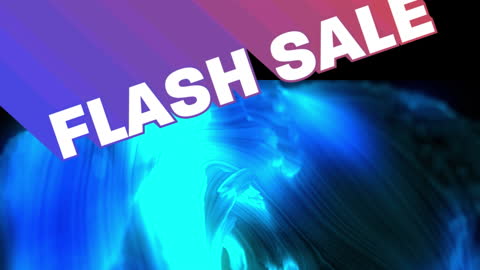 Dynamic Flash Sale Background with Vibrant Blue Abstract Patterns
