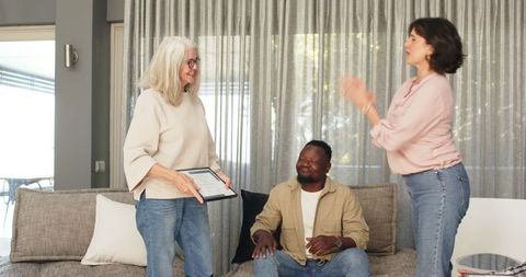 Therapist celebrating success growth patients therapy session