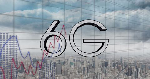6G Concept with Statistical Analysis and Urban Skyline Background - Download Free Stock Images Pikwizard.com