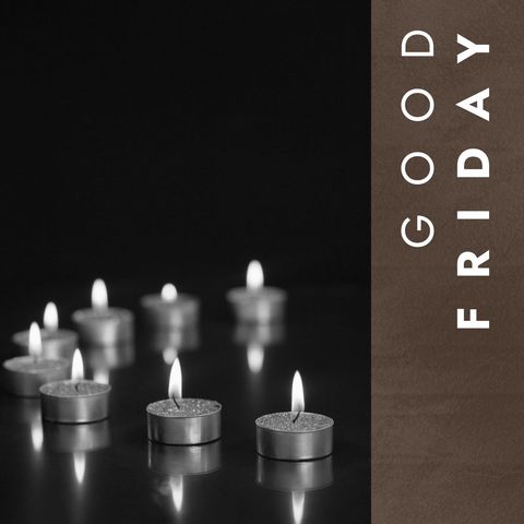 good friday candle vigil with dark reflections - Download Free Stock Templates Pikwizard.com