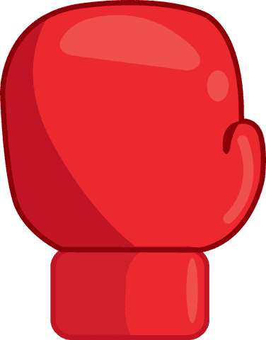 Dynamic Red Boxing Glove Icon on Transparent Background - Download Free Stock Videos Pikwizard.com