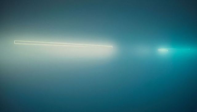Minimalist futuristic glowing lines in abstract digital art