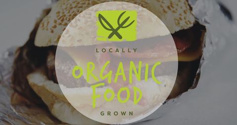 Farm-to-table organic burger with fresh ingredients