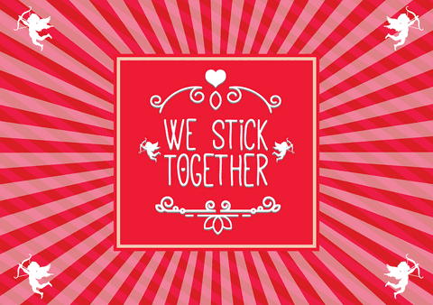 romantic transparent card with we stick together text - Download Free Stock Videos Pikwizard.com