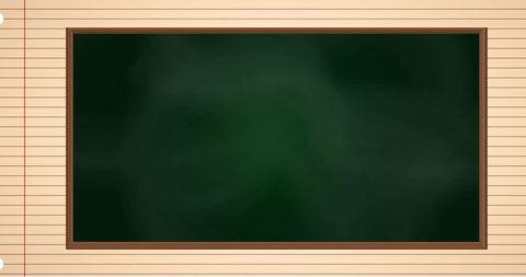 Blank Green Chalkboard on Lined Notebook Paper Background - Download Free Stock Images Pikwizard.com