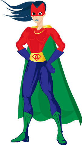 dynamic female superhero posing with vibrant green cape on transparent background - Download Free Stock Videos Pikwizard.com