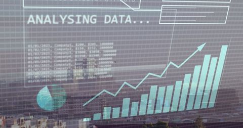 Financial Data Overlaid on Urban Landscape Concept - Download Free Stock Images Pikwizard.com