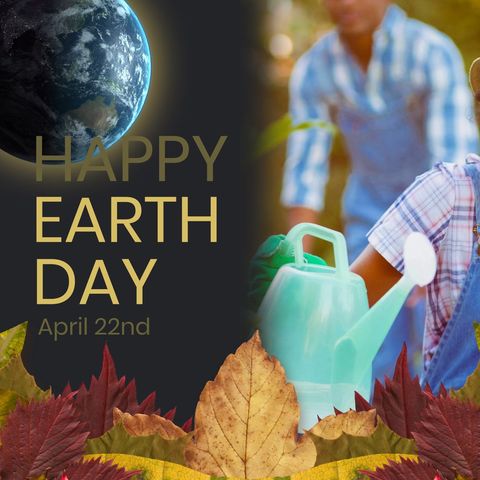 earth day celebration with planet earth and gardening activity - Download Free Stock Templates Pikwizard.com