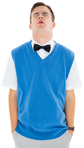 transparent geeky hipster wearing blue sweatshirt - Download Free Stock Videos Pikwizard.com