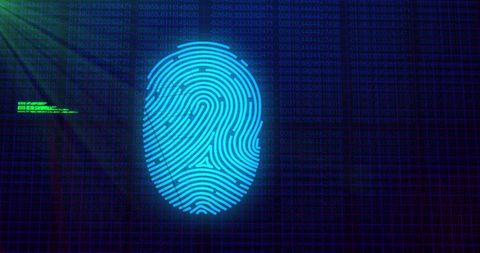 Digital Fingerprint with Cyber Data Overlay Representing Security - Download Free Stock Images Pikwizard.com