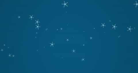 Snowflakes Falling on Blue Background for Winter Celebrations