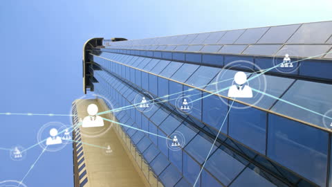 Digital Networking and Technology in Modern Cityscape