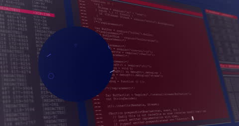 Futuristic Animation of Digital Eye and Data Analysis Screens